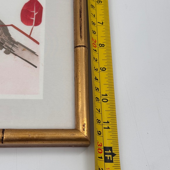 Vintage Straw Art Birds Gold Bamboo Frame Handmade Natural Fiber Artwork 11x10 - Picture 10 of 11